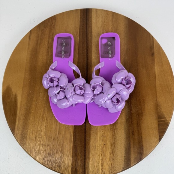 Jeffrey Campbell Shoes - Womens Jeffrey Campbell Floralee Purple Jelly Thong Flip Flops Sandals Size 8 M